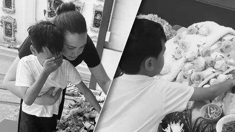 ทาทา ยัง เผยภาพลูกชายร่ำไห้ ในวันที่เริ่มเข้าใจคำว่าสูญเสีย (คลิป)