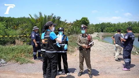 หนุ่มสักลายมังกรโดนเชือดคอโหดโยนศพทิ้งบ่อกุ้ง ไม่พบเอกสารระบุตัวตน