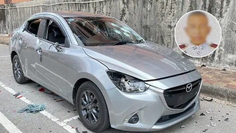 มอบตัวแล้ว ดาบตำรวจ ทุบรถ หึงเมียไปงานวันเกิดเพื่อน โดนข้อหาชิงทรัพย์