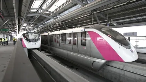 รถไฟฟ้าสายสีชมพู แคราย-มีนบุรี 30 สถานี เส้นทางเชื่อมต่อที่ไหนบ้าง