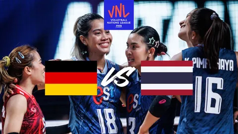 ช่องทางชมถ่ายทอดสดวอลเลย์บอลหญิง VNL 2023 เยอรมนี VS ทีมชาติไทย เนชันส์ลีก 2023 สัปดาห์ 2 นัด 1