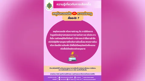 กกต.โชว์กราฟิก “เหตุอันควรสงสัยหรือความปรากฏ” คืออะไร ตอบปมพิจารณา ม.151