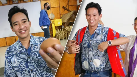  พิธา ปลื้ม พี่น้องชาวชาติพันธุ์เชียงใหม่ มอบไข่นำโชคให้พกติดตัว