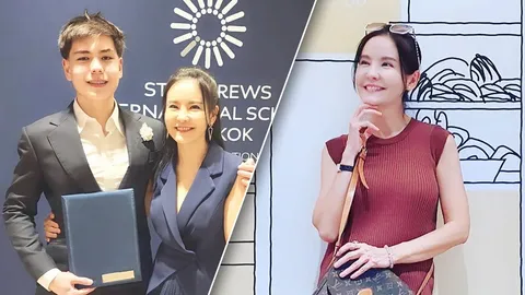 อุ๋ย มณีรัตน์ อดีตนางเอกดัง โพสต์ภาพคู่ลูกชาย หน้าตาดีไม่แพ้คุณแม่