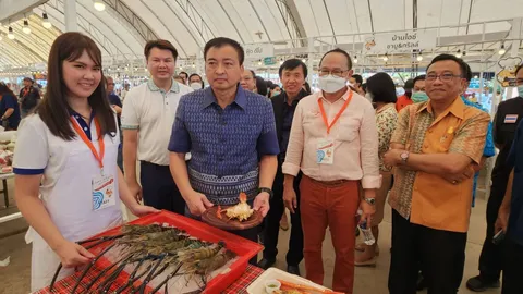 เริ่มแล้วเทศกาลกินกุ้งสมุทรสาครครั้งที่ 3 จัดถึง 25 มิ.ย. กุ้งขาวราคาถูกมีขาย