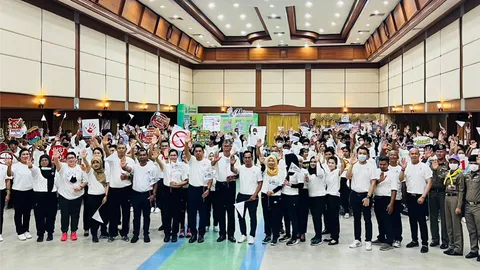 ป.ป.ส. ประมวลภาพกิจกรรมรวมพลังต่อต้านยาเสพติดของคนไทย ทั่วประเทศ