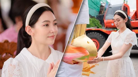 เบลล่า ทำบุญยกช่อฟ้าที่ จ.เชียงใหม่ ไม่พลาดบอกเลขเด็ดให้แฟนๆ