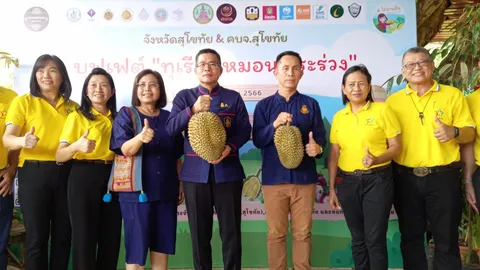 มาแล้วบุฟเฟต์ทุเรียนหมอนพระร่วง สุโขทัย 1-5 ก.ค. 66 ที่ไร่สานฝัน อ.ศรีสัชนาลัย