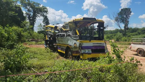 บัสขนนักวิ่งเทรลตกเหวที่ศรีสะเกษ ไม่ได้ทำประกันไว้ คนเจ็บ 30 รายออก รพ.แล้ว