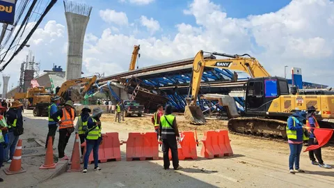 สะพานถล่มลาดกระบัง ตร.เร่งเอาผิด ออกหมายเรียกผู้บริหาร บ.ก่อสร้างแล้ว