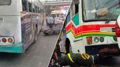 รถเมล์ทับ 2 สาวนักศึกษา สจล.เสียชีวิตคาที่ ตำรวจนำตัวโชเฟอร์ไปสอบสวน