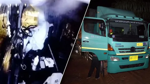 หนุ่มป่วยจิตเวชขาดยา ขโมยรถ 18 ล้อที่คนขับจอดซื้อลาบริมถนน ขับกลับบ้านที่ตราด