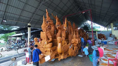 คุ้มวัดตัวเต็งประกวดขบวนแห่เทียนพรรษาประจำปี 2566 โคราช พร้อมแล้วกว่า 95%