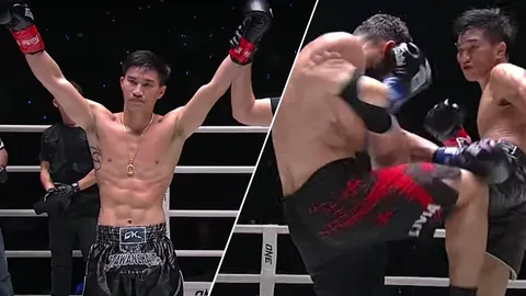 อย่างโหด "ตะวันฉาย" ซัดกำปั้นจอร์เจีย จอดยก 3 คว้าชัยศึกคิกบ็อกซิ่งสุดมัน 