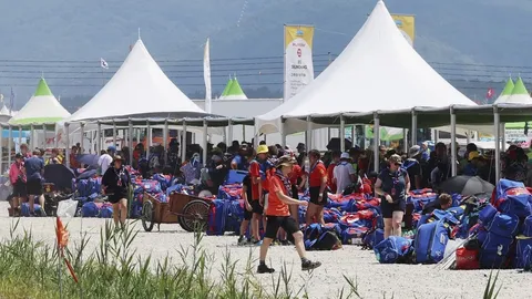 เกาหลีใต้เดินหน้าจัดงานชุมนุมลูกเสือโลก แม้หลายชาติย้ายออกหลังอากาศร้อนจัด