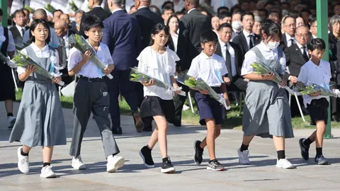 ญี่ปุ่นรำลึกครบรอบ 78 ปี เหตุการณ์ทิ้งระเบิดปรมาณูถล่มเมืองฮิโรชิมา