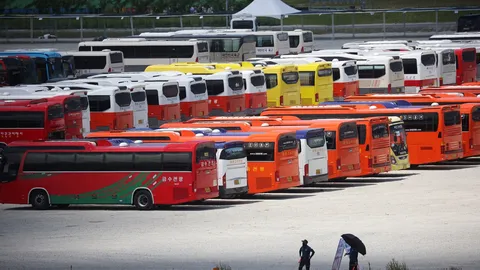เกาหลีใต้ระดมบัส 1,000 คัน อพยพงานชุมนุมลูกเสือโลก หนีไต้ฝุ่นขนุน