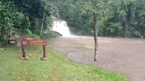 อช.ภูลังกา สั่งปิดน้ำตกตาดโพธิ์-ตาดขาด หลังน้ำป่าท่วม หวั่นอันตราย นทท.