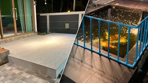 แก้ปัญหาตรงจุด เมื่อลูกสาวเดินตกบ่อปลา วันต่อมาครอบครัวฝังกลบ ทำพื้นทันที (คลิป)