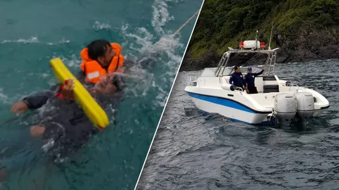 เรือประมงฝ่ามรสุม ถูกคลื่นซัด ล่มกลางทะเลภูเก็ต ตาย 2 รอด 2 ราย (คลิป)