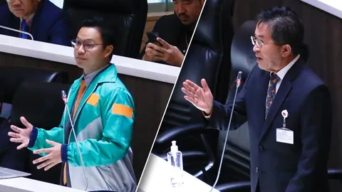 สภาประท้วงวุ่น! นายกฯ-รัฐบาล ส้มหล่น-ก้าวไกล สวมเสื้อไรเดอร์อภิปราย (คลิป)