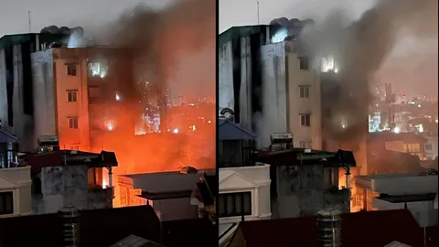 ไฟไหม้อพาร์ตเมนต์ 10 ชั้น ในฮานอย เสียชีวิตนับสิบศพ