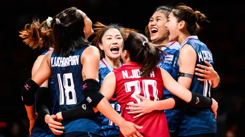 สรุปตารางคะแนน "วอลเลย์บอลหญิง คัดโอลิมปิก 2024" กลุ่ม ซี งานยากสาวไทย