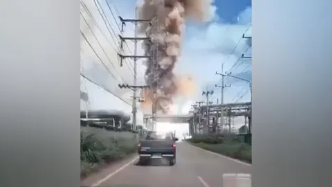 เปิดคลิปนาทีระทึก "หม้อแปลงระเบิด" ในโรงไฟฟ้านิคม 304