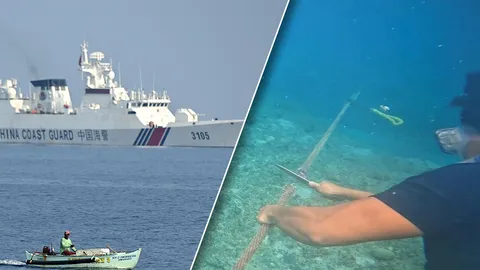 จีนเตือนฟิลิปปินส์ “อย่าสร้างปัญหา” รื้อแนวกั้นลอยน้ำในทะเลพิพาท