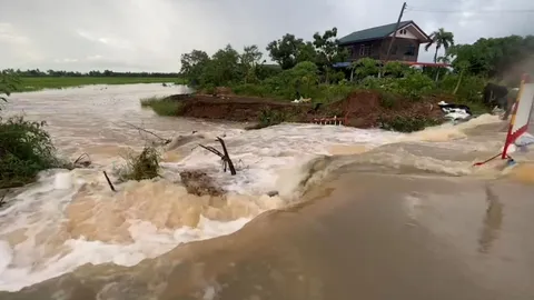 น้ำชีล้นตลิ่งยังทะลักไม่หยุด ชัยภูมิอ่วม 5 อำเภอ พื้นที่เกษตรจม 6 หมื่นไร่