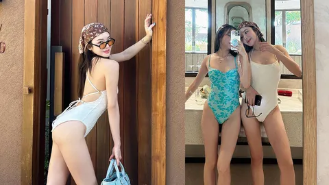 มายด์ ณภศศิ แท็กทีมน้องสาวอวดความเซ็กซี่ในชุดว่ายน้ำ สวยแซ่บคูณสอง