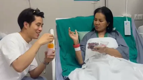 "พี่พร" อดีตคู่รักต่างวัย ผ่าตัดหน้าท้องทำสวย กำลังใจดี "เฟิร์ส" คนรักใหม่มาเยี่ยม (คลิป)