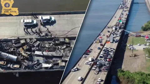 หมอกลงหนัก รถชนระนาว 158 คันบนทางหลวงในสหรัฐฯ ตายอย่างน้อย 7 ศพ 