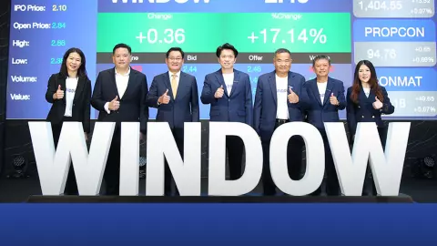 หุ้น WINDOW ร่วงหนัก เทรดวันแรกต่ำจองเกือบ 40% ผู้บริหารย้ำกอดหุ้นแน่น