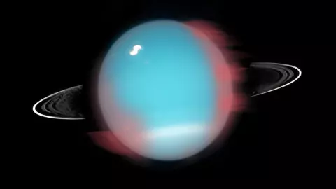 แสงออโรราที่ยูเรนัสให้เบาะแสบางอย่างของสนามแม่เหล็ก