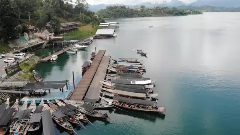 เทศบาลฯ ทุ่ม 40 ล้าน สร้างท่าเรือเขื่อนเชี่ยวหลาน รองรับนักท่องเที่ยวที่เพิ่มขึ้น