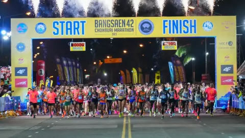 บางแสน42 ชลบุรีมาราธอน สุดเดือด 2 นักวิ่งปอดเหล็กเคนยา และลินดา วิ่งทุบสถิติสนาม