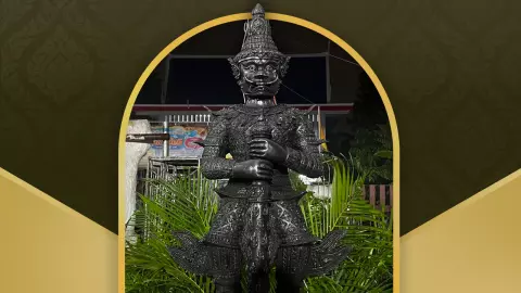 ลูกสาวหญิงใบ้ กลับมาขอโชค “ท้าวเวสสุวรรณ” วัดบางชัน ไม่ลืมจุดธูปขอเลขเด็ด