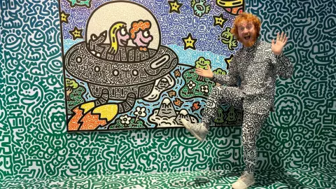 แซม ค็อกซ์ โชว์วาดเส้นสไตล์ Mr. Doodle จินตนาการชวนสนุก ที่ฮ่องกง 