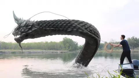 ไวรัลใช้เชือกจับพญานาค ละคร "แม่โขง" สุดฮือฮา ผู้จัดโอริเวอร์ น้อมรับพร้อมเล่าที่มา