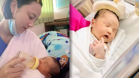 กุญแจซอล ป่านทอทอง คลอดลูกสาวคนที่ 4 น้องแอร์เวย์ แก้มยุ้ยน่าฟัดมาก