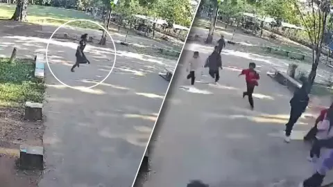 "ระทึกยามเช้า" ชายคลั่งป่วยจิต อีโต้ไล่ฟัน ครู-นร.กระเจิงหนีตาย เจ็บ 1 (คลิป)