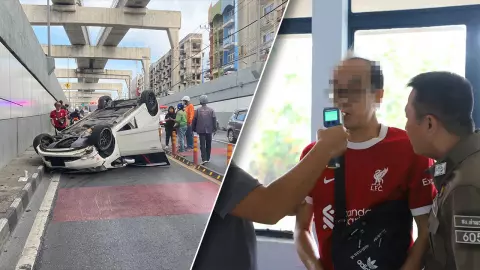 พนักงานคุมประพฤติ ซิ่งเก๋งชนท้ายคู่กรณี ในมือยังถือป๋องเบียร์-ไม่พบแอลกอฮอล์