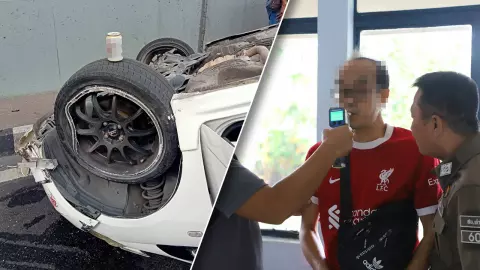 ที่แท้คุมประพฤติซิ่งเก๋งชนคว่ำ ป่วยเบาหวาน คาดระหว่างขับน้ำตาลตก-คุมสติไม่ได้