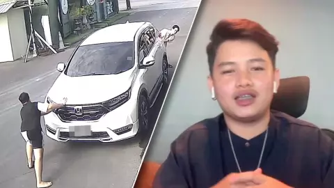 เปิดใจไวรัลดัง หนุ่มใจหวิวรีบวิ่งไปหยุดรถไหล แต่อีกด้านเข็นสุดแรง (คลิป)