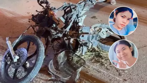 สลด น้องขี่จยย.ไปรับพี่สาวกลับบ้านเยี่ยมยาย ถูกรถยนต์ชนดับคาที่ 3 ศพ