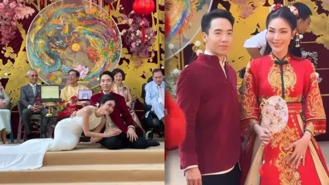 เมย์ พิชญ์นาฏ ควง บิ๊ก อัครวัชร วิวาห์แบบไทย-จีน สวยงามอลังการ