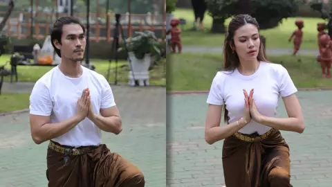 ละครมนตราฟ้าฟื้นสุดปัง นักแสดงไปรำถวายขุนแผน ที่คุ้มขุนแผนสุพรรณฯ