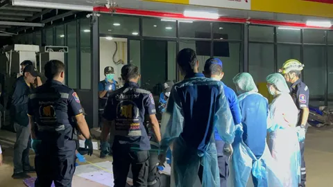 สุดเหี้ยม บุกฆ่าเด็กปั๊มไทย-ลาว ยิงฟันดับ 2 ศพ ยังไม่รู้สาเหตุ