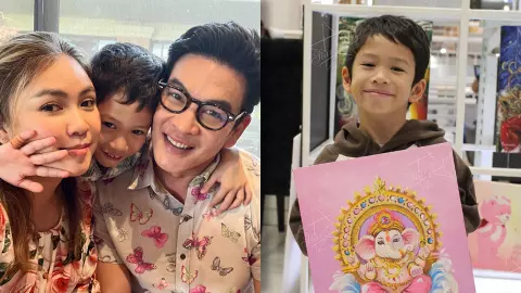 น้องโพธิ์ ลูกชาย ชาคริต-แอน โชว์สกิลวาดภาพพระพิฆเนศวร ฝีมือระดับมืออาชีพ